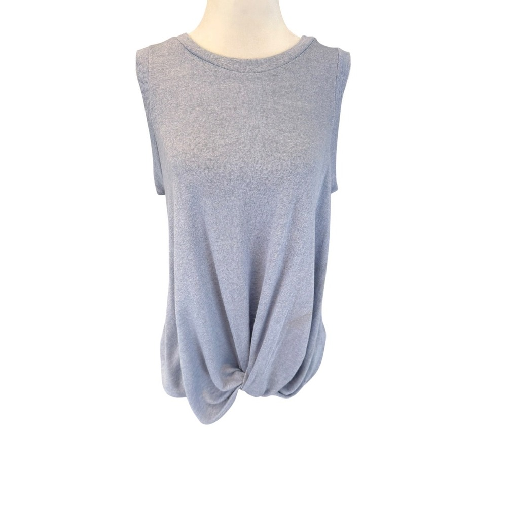 Bobeau Womens Forever Blue Twist Front Sleeveless Knit Top MT4K13 XL NEW